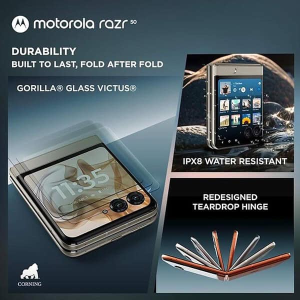 Motorola razr 50 8GB RAM 256GB Storage Beach Sand1 - LXINDIA.COM