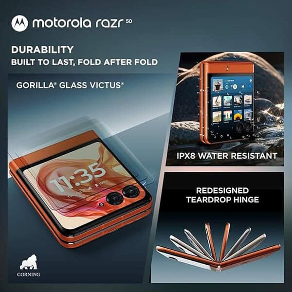 Motorola razr 50 8GB RAM 256GB Storage Spritz Orange3 - LXINDIA.COM