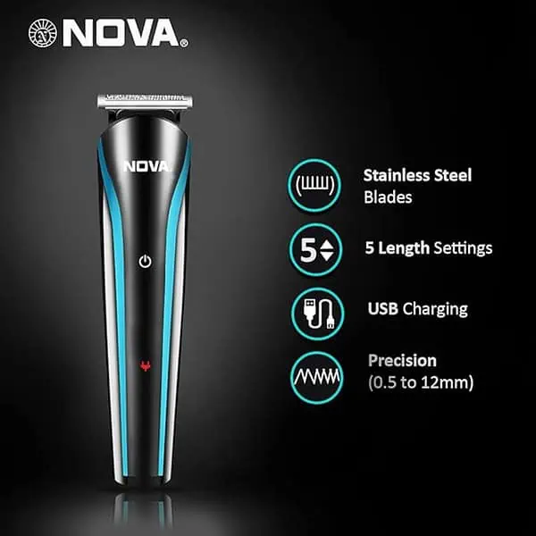 NOVA NG 1152 Cordless Rechargeable 60 Minutes Runtime Multi Grooming Trimmer for Men 2 - LXINDIA.COM