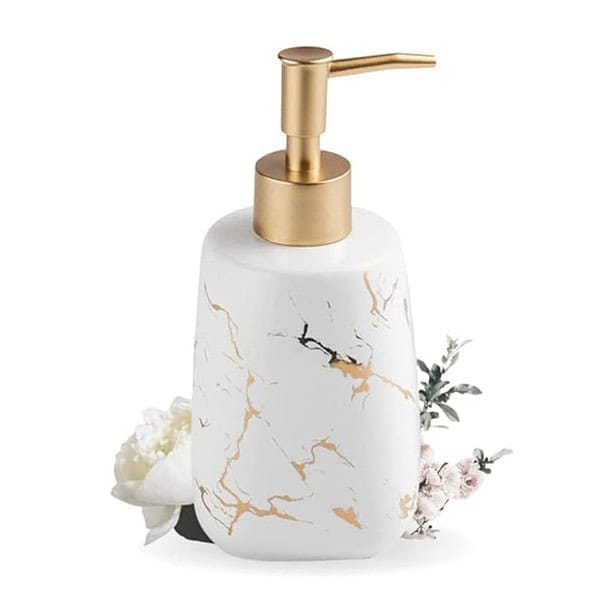 Nestasia Ceramic Liquid Soap Dispenser with Pump White - LXINDIA.COM