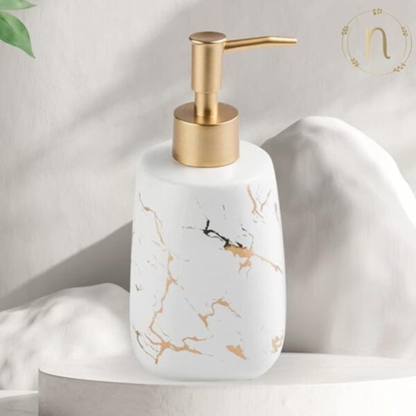 Nestasia Ceramic Liquid Soap Dispenser with Pump White1 - LXINDIA.COM