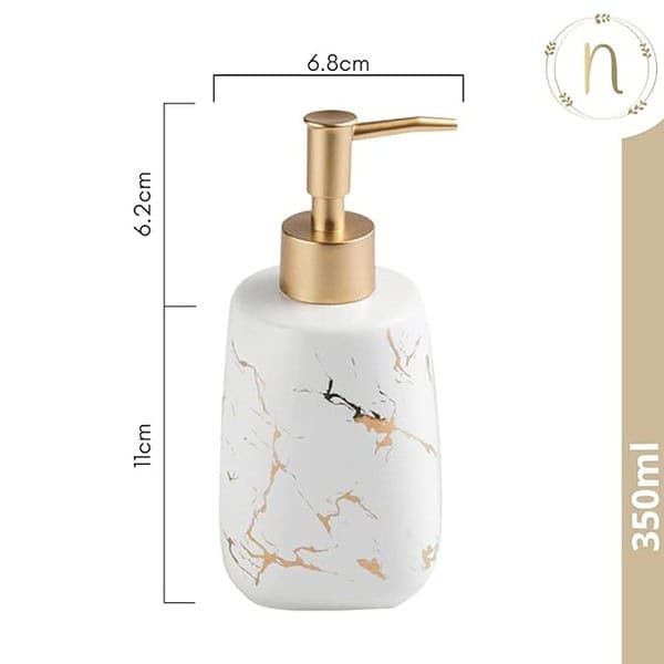 Nestasia Ceramic Liquid Soap Dispenser with Pump White3 - LXINDIA.COM