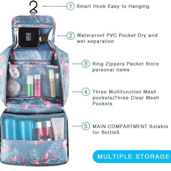 Niwlix Toiletry Bag Travel Kit Grey2 - LXINDIA.COM