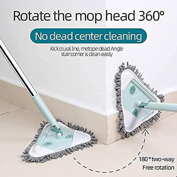 Niyam Rotatable Triangle Mop With Long Handle2 - LXINDIA.COM