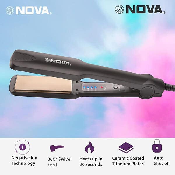 Nova NHS 860 Hair Straightener Black1 - LXINDIA.COM