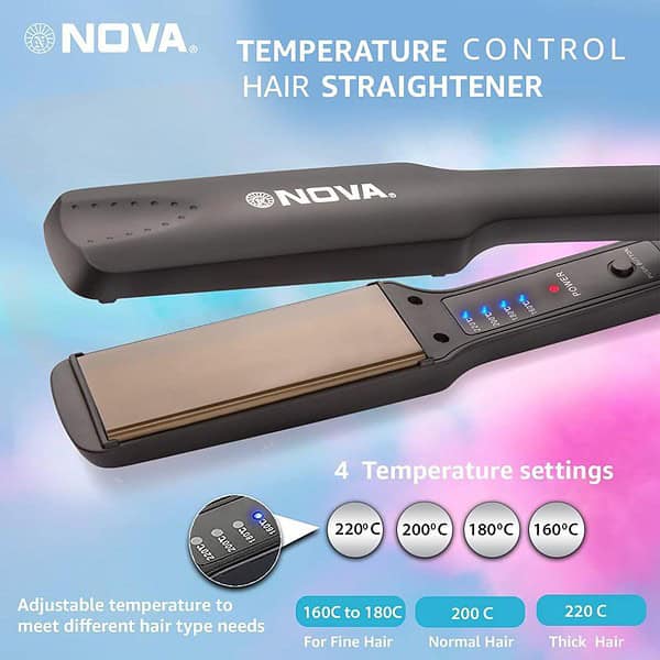 Nova NHS 860 Hair Straightener Black2 - LXINDIA.COM