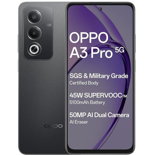 OPPO A3 Pro 5G 8GB RAM 128GB Storage Starry Black - LXINDIA.COM