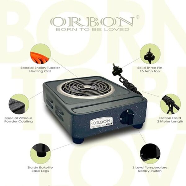 ORBON Heavy Duty Deluxe Electric G Coil Radiant Gas Cooking Stove Heater1 - LXINDIA.COM