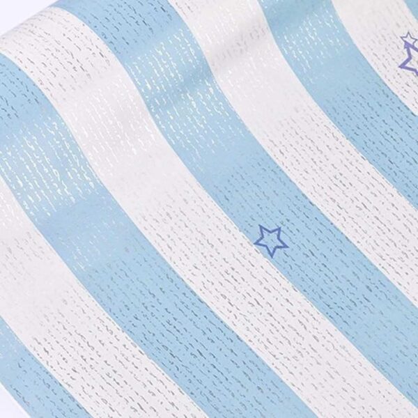 OREN EMPOWER PVC DIY Mixture of Blue White Stripes Wallpaper - LXINDIA.COM