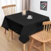 Oasis Home Collection Cotton Solid Square Table Cloth Black - LXINDIA.COM