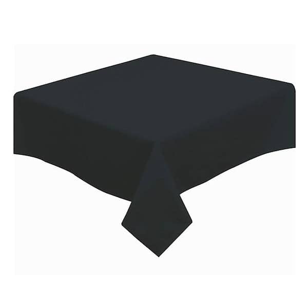 Oasis Home Collection Cotton Solid Square Table Cloth Black1 - LXINDIA.COM