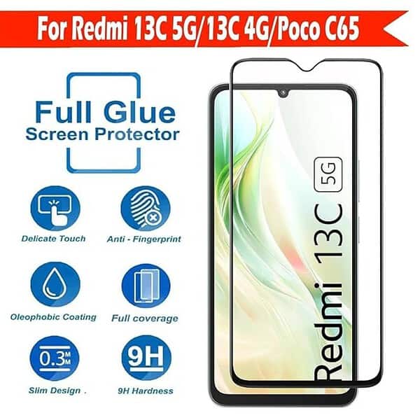 OpenTech Tempered Glass Compatible For Xiaomi Redmi13C 5G Redmi13C 4G PocoC65 PocoM6 6.74 Inch2 - LXINDIA.COM