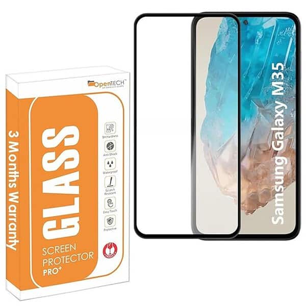 OpenTech Tempered Glass Screen Protector Compatible For Samsung Galaxy M35 5G 6.6 Inches - LXINDIA.COM