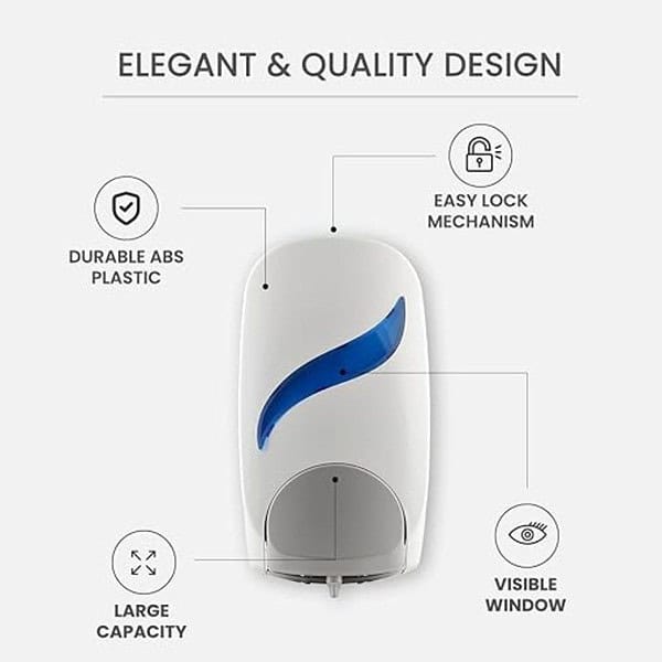 Origami Wall Mounted Manual Sanitiser Dispenser White1 - LXINDIA.COM