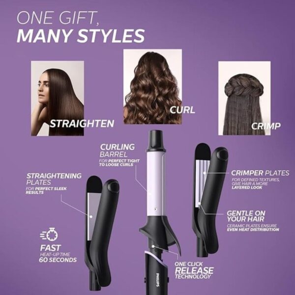 PHILIPS Crimp Straighten or Curl with the single tool1 - LXINDIA.COM