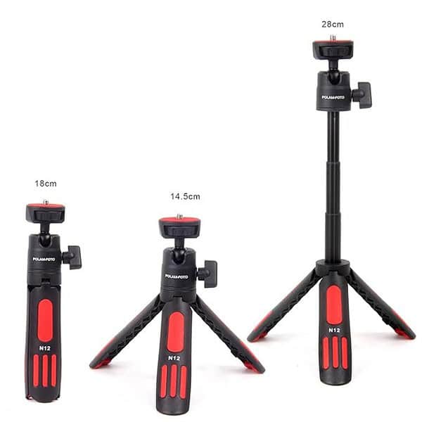 POLAM FOTO Lightweight Desktop Mini Tripod 3 Levels Adjustment 360° Ball Head2 - LXINDIA.COM