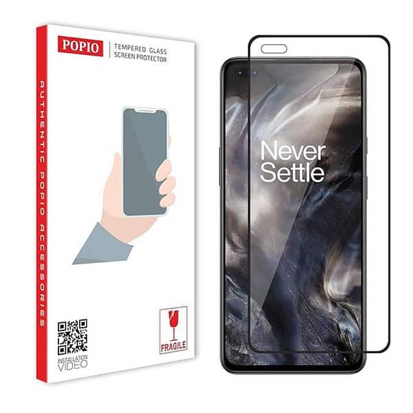 POPIO Tempered Glass Screen Protector Compatible For Oneplus Nord Black - LXINDIA.COM