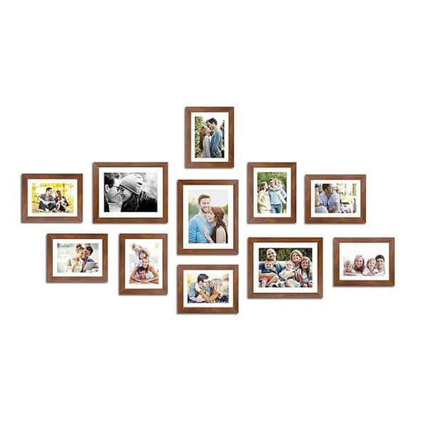 Painting Mantra Boulevard Photo Frames Set of 11 Brown 1 - LXINDIA.COM