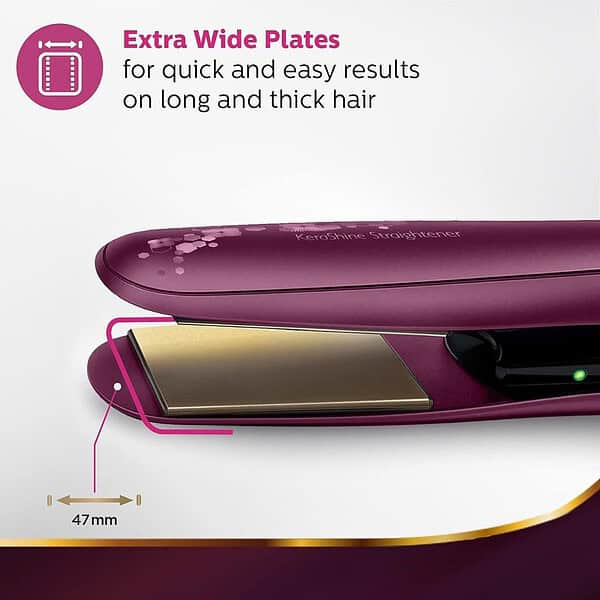 Philips BHS73800 Kerashine Titanium Wide Plate Straightener2 - LXINDIA.COM