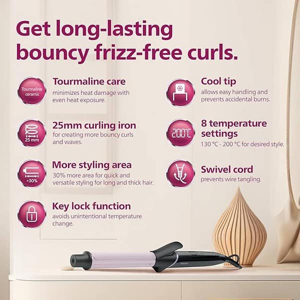 Philips Hair Curler with 25MM Ceramic Coated Barrel for Long Lasting Natural Curls3 - LXINDIA.COM