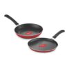 Pigeon Aluminium Nonstick Duo Pack Flat Tawa 250 and Fry Pan 200 - LXINDIA.COM