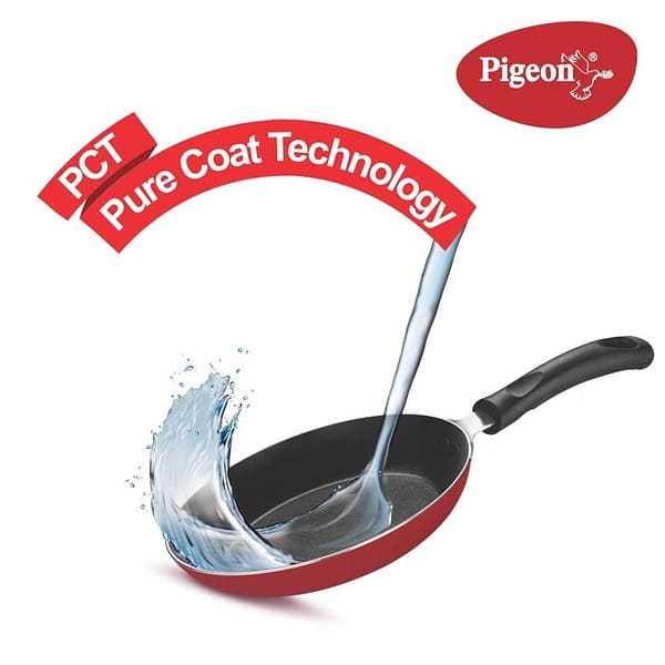 Pigeon Aluminium Nonstick Duo Pack Flat Tawa 250 and Fry Pan 2002 - LXINDIA.COM