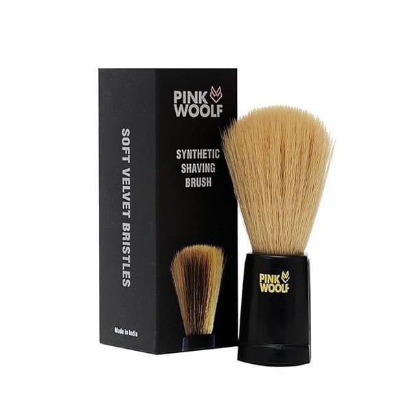 Pink Woolf Soft Synthetic Bristles Shaving Brush for Men - LXINDIA.COM