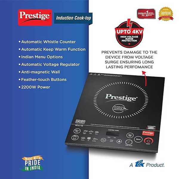 Prestige PIC 6.1 V3 PIC 2200 Watts Induction Cooktop Black 1 - LXINDIA.COM