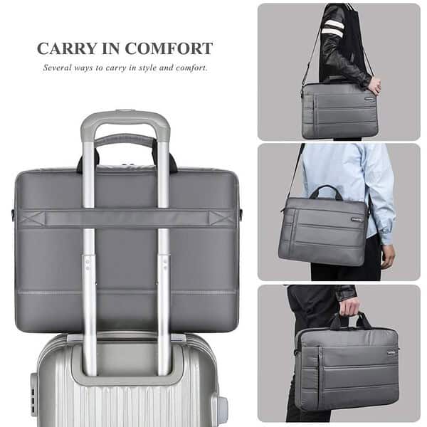 Probus Traveller Laptop Sleeve with Shoulder Strap for 13.3 inch Laptop Sling Bag Grey 3 - LXINDIA.COM