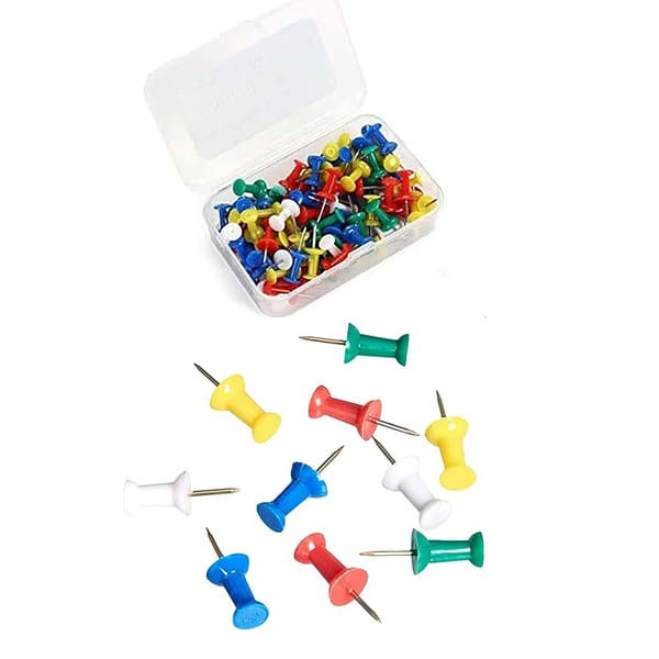 Push Pins Steel Pack of 100 Pins 1 - LXINDIA.COM