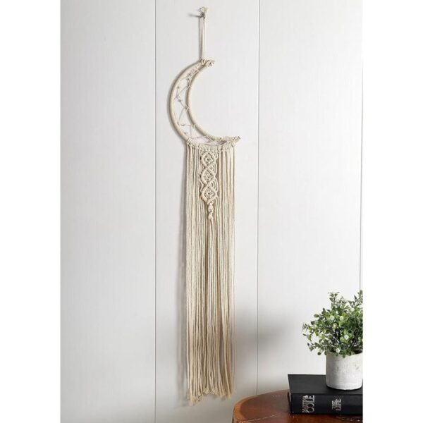 Ravaiyaa Attitude is everything 2 PC Star and Moon Macrame Wall Tapestry Beige 2 - LXINDIA.COM