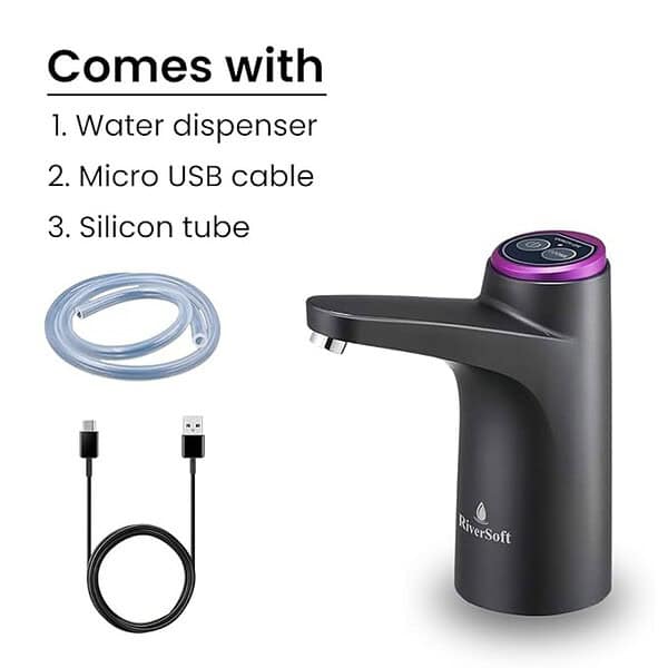 RiverSoft Automatic Water Dispenser for 20 Litre Can Black2 - LXINDIA.COM