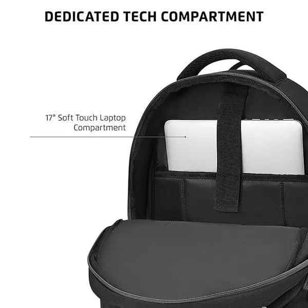 SAFARI Quirk 30L Laptop Backpack 2 compartments Black 1 - LXINDIA.COM