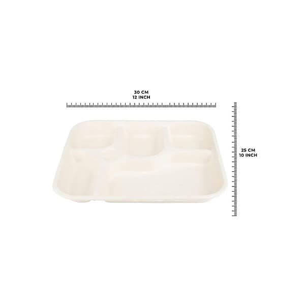 SANWALSA 5 Compartment Disposable Bagasse Plates B - LXINDIA.COM