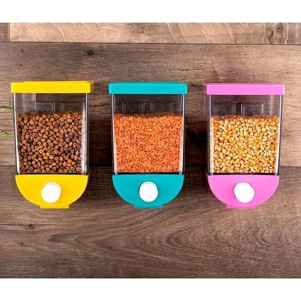 SKAIV Transparent Wall Mounted Plastic Cereal Dispenser Pack of 23 - LXINDIA.COM