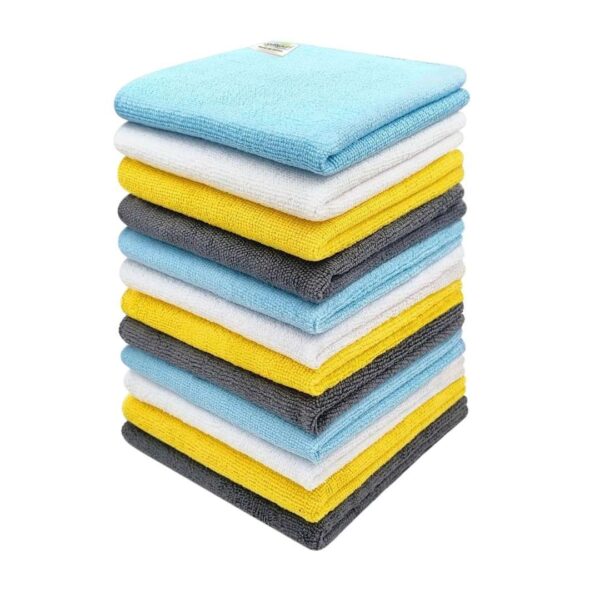 SOFTSPUN Microfiber Cleaning Cloths 12pcs 30x30cms 220 GSM - LXINDIA.COM