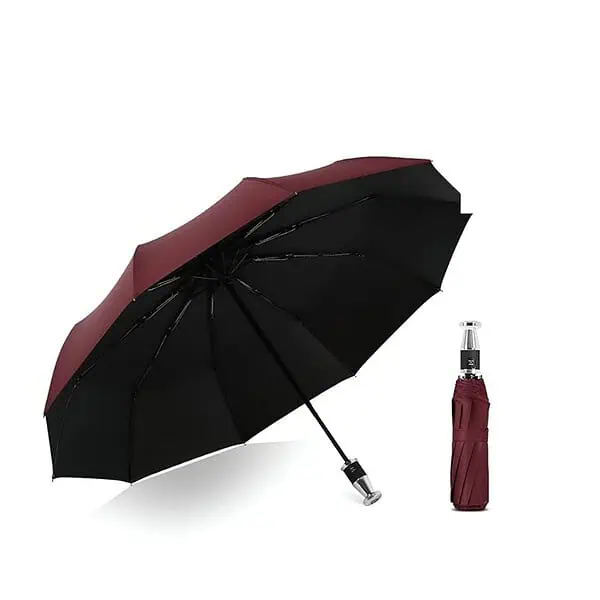 STAR WORK Automatic Open Golf Umbrella REd Wine - LXINDIA.COM