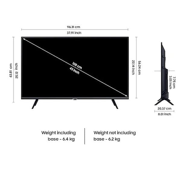 Samsung 108 cm 43 inches Full HD Smart LED TV Black3 - LXINDIA.COM