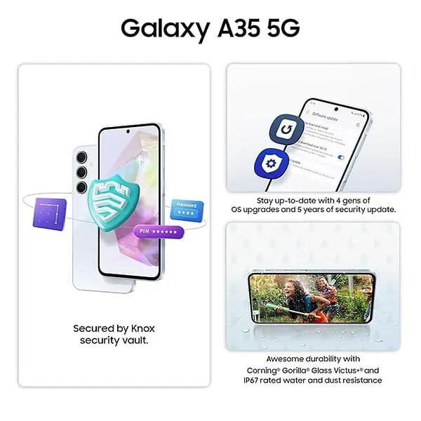 Samsung Galaxy A35 5G Awesome Iceblue 8GB RAM 128GB Storage 2 - LXINDIA.COM