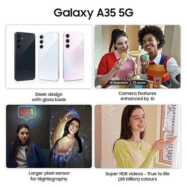 Samsung Galaxy A35 5G Awesome Iceblue 8GB RAM 128GB Storage 3 - LXINDIA.COM