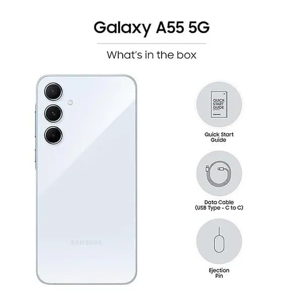 Samsung Galaxy A55 5G Awesome Iceblue 8GB RAM 128GB Storage 2 - LXINDIA.COM