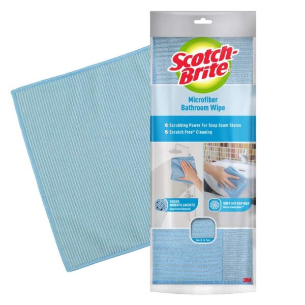 Scotch Brite Microfiber Bathroom Wipe Pack of 1 Blue - LXINDIA.COM