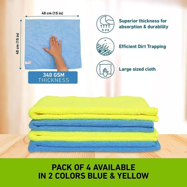 Scotch Brite Microfiber ClothWipe 4 pcs1 - LXINDIA.COM