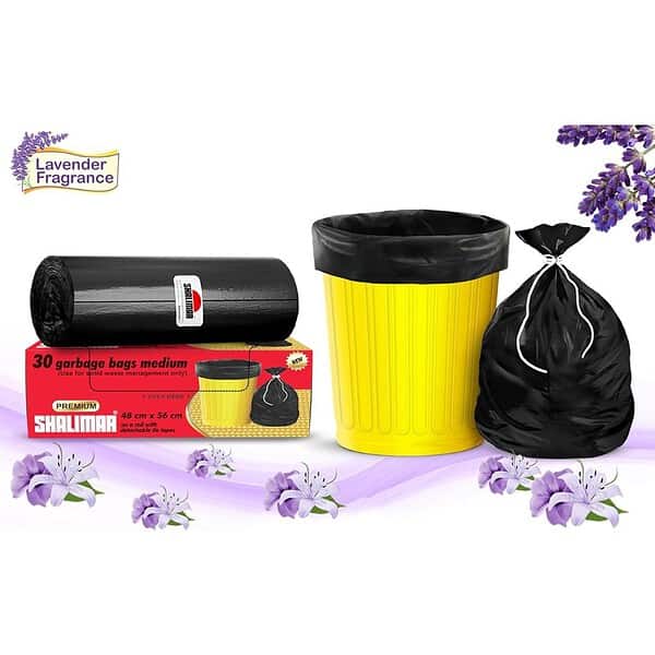 Shalimar Premium Garbage Bags 17 X 19 Inches 180 Bags Lavender Fragrance3 - LXINDIA.COM