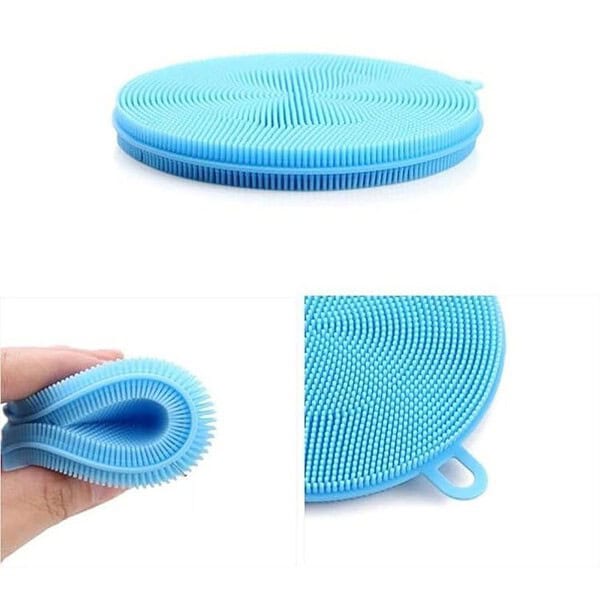 Silicone Dish Scrubber Red Soft and Scratch Free 2 - LXINDIA.COM