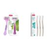 Sirona 4 Blade Reusable Razor for Women 1 Unit with Blink and Glow Face Razor 3 Razors - LXINDIA.COM