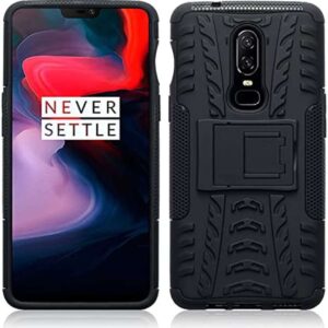 SkyTree Heavy Duty Dazzle Shockproof Rugged Kickstand Back Cover for OnePlus 6 - LXINDIA.COM