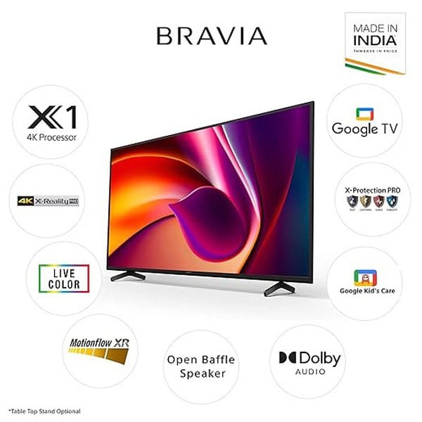 Sony Bravia 108 cm 43 inches 4K Ultra HD Smart LED Google TV Black1 - LXINDIA.COM