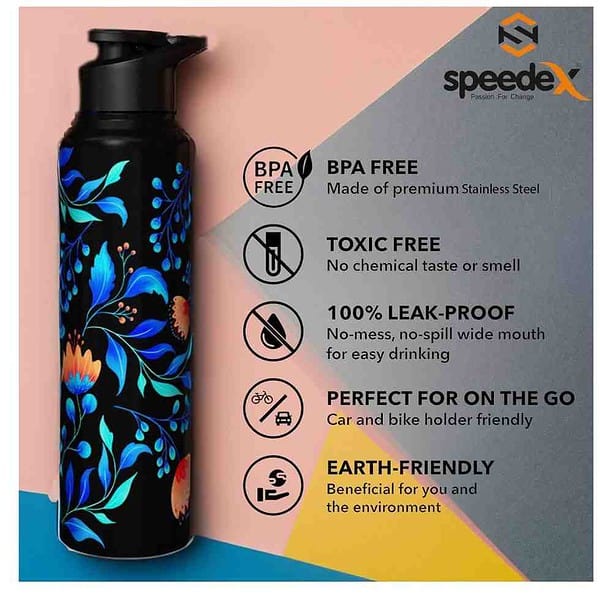 Speedex Stainless Steel Water Bottle 1 litre B - LXINDIA.COM