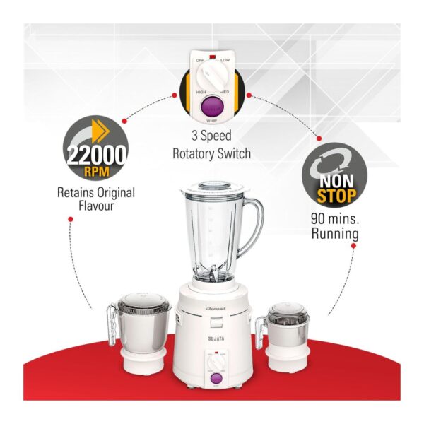 Sujata Supermix 900 Watts Mixer Grinder White A - LXINDIA.COM